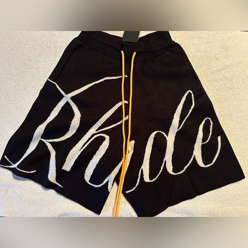 Rhude Script Knit Logo Shorts Mens size Large
